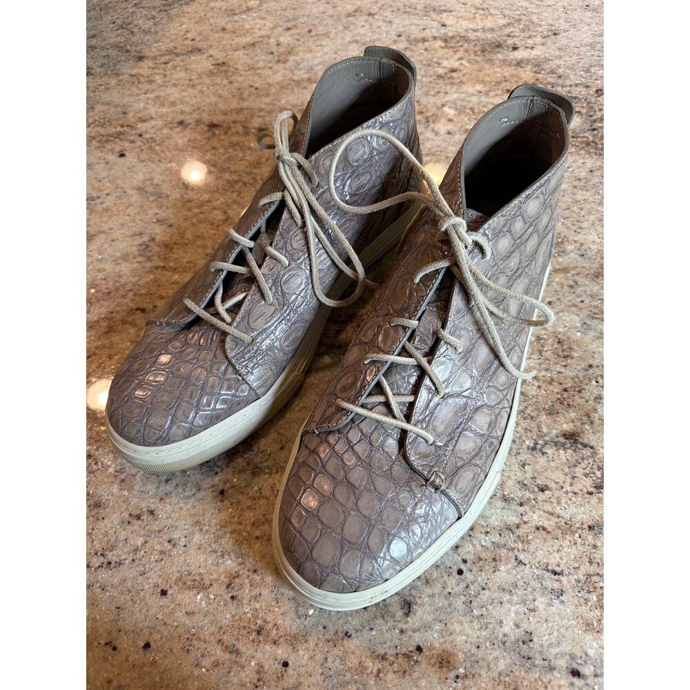 Gucci Mens Tan Crocodile High-top Fashion